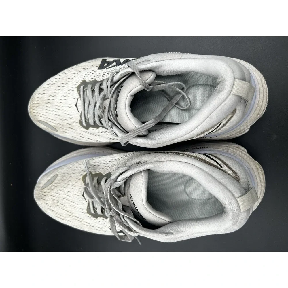 Hoka One One Bondi 8 Sharkskin Men Size 10.5 Lace Up  Running Walking